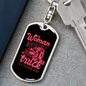 Trucker Babe Swivel Keychain Dog Tag Stainless Steel or 18k Gold-Express Your Love Gifts