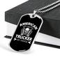 Trucker By Choice Dog Tag Stainless Steel or 18k Gold 24" Chain-Express Your Love Gifts