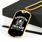 Trucker By Choice Dog Tag Stainless Steel or 18k Gold 24" Chain-Express Your Love Gifts