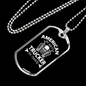 Trucker By Choice Dog Tag Stainless Steel or 18k Gold 24" Chain-Express Your Love Gifts