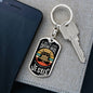Trucker Caffeine Diesel Jesus Keychain Stainless Steel or 18k Gold Dog Tag-Express Your Love Gifts