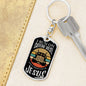 Trucker Caffeine Diesel Jesus Keychain Stainless Steel or 18k Gold Dog Tag-Express Your Love Gifts