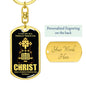 Trucker Christian Dog Tag Pendant Keychain Stainless Steel or 18k Gold-Express Your Love Gifts