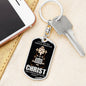 Trucker Christian Dog Tag Pendant Keychain Stainless Steel or 18k Gold-Express Your Love Gifts