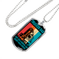 Trucker Dad Dog Tag Stainless Steel or 18k Gold 24" Chain-Express Your Love Gifts