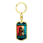 Trucker Dad Just Like A Normal Dad Swivel Keychain Dog Tag Stainless Steel or 18k Gold-Express Your Love Gifts