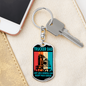 Trucker Dad Just Like A Normal Dad Swivel Keychain Dog Tag Stainless Steel or 18k Gold-Express Your Love Gifts
