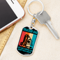 Trucker Dad Just Like A Normal Dad Swivel Keychain Dog Tag Stainless Steel or 18k Gold-Express Your Love Gifts