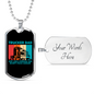 Trucker Dad Normal Dad Dog Tag Stainless Steel or 18k Gold 24" Chain-Express Your Love Gifts