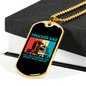 Trucker Dad Normal Dad Dog Tag Stainless Steel or 18k Gold 24" Chain-Express Your Love Gifts