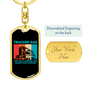 Trucker Dad Normal Dad Swivel Keychain Dog Tag Stainless Steel or 18k Gold-Express Your Love Gifts