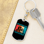 Trucker Dad Normal Dad Swivel Keychain Dog Tag Stainless Steel or 18k Gold-Express Your Love Gifts