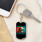 Trucker Dad Normal Dad Swivel Keychain Dog Tag Stainless Steel or 18k Gold-Express Your Love Gifts