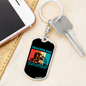 Trucker Dad Normal Dad Swivel Keychain Dog Tag Stainless Steel or 18k Gold-Express Your Love Gifts