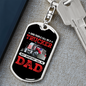 Trucker Dad Swivel Keychain Dog Tag Stainless Steel or 18k Gold-Express Your Love Gifts