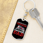 Trucker Dad Swivel Keychain Dog Tag Stainless Steel or 18k Gold-Express Your Love Gifts