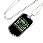 Trucker Daughter For Stranger Dog Tag Stainless Steel or 18k Gold 24" Chain-Express Your Love Gifts