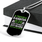 Trucker Daughter For Stranger Dog Tag Stainless Steel or 18k Gold 24" Chain-Express Your Love Gifts