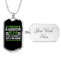 Trucker Daughter For Stranger Dog Tag Stainless Steel or 18k Gold 24" Chain-Express Your Love Gifts