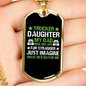 Trucker Daughter For Stranger Dog Tag Stainless Steel or 18k Gold 24" Chain-Express Your Love Gifts