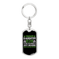 Trucker Daughter For Stranger Swivel Keychain Dog Tag Stainless Steel or 18k Gold-Express Your Love Gifts