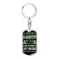Trucker Daughter Swivel Keychain Dog Tag Stainless Steel or 18k Gold-Express Your Love Gifts