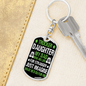 Trucker Daughter Swivel Keychain Dog Tag Stainless Steel or 18k Gold-Express Your Love Gifts