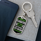 Trucker Daughter Swivel Keychain Dog Tag Stainless Steel or 18k Gold-Express Your Love Gifts