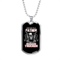 Trucker Father Dog Tag Stainless Steel or 18k Gold 24" Chain-Express Your Love Gifts