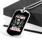 Trucker Father Dog Tag Stainless Steel or 18k Gold 24" Chain-Express Your Love Gifts