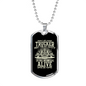 Trucker Forever Dog Tag Stainless Steel or 18k Gold 24" Chain-Express Your Love Gifts