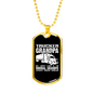 Trucker Grandpa Dog Tag Stainless Steel or 18k Gold 24" Chain-Express Your Love Gifts