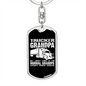 Trucker Grandpa Wivel Keychain Dog Tag Stainless Steel or 18k Gold-Express Your Love Gifts