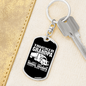 Trucker Grandpa Wivel Keychain Dog Tag Stainless Steel or 18k Gold-Express Your Love Gifts