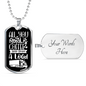 Trucker Needs Coffee Dog Tag Stainless Steel or 18k Gold 24" Chain-Express Your Love Gifts