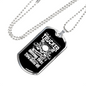 Trucker Person With Driving Skill Dog Tag Stainless Steel or 18k Gold W 24"-Express Your Love Gifts