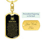 Trucker Prayer Dog Tag Pendant Keychain Stainless Steel or 18k Gold-Express Your Love Gifts