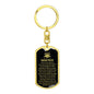 Trucker Prayer Dog Tag Pendant Keychain Stainless Steel or 18k Gold-Express Your Love Gifts
