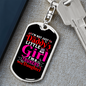 Trucker'S Daughter Swivel Keychain Dog Tag Stainless Steel or 18k Gold-Express Your Love Gifts