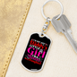 Trucker'S Daughter Swivel Keychain Dog Tag Stainless Steel or 18k Gold-Express Your Love Gifts