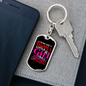 Trucker'S Daughter Swivel Keychain Dog Tag Stainless Steel or 18k Gold-Express Your Love Gifts