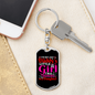 Trucker'S Daughter Swivel Keychain Dog Tag Stainless Steel or 18k Gold-Express Your Love Gifts