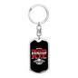 Trucker Shoulder Swivel Keychain Dog Tag Stainless Steel or 18k Gold-Express Your Love Gifts