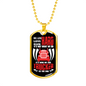 Trucker To The End Dog Tag Stainless Steel or 18k Gold 24" Chain-Express Your Love Gifts