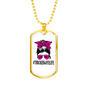 Trucker Wife Life Dog Tag Stainless Steel or 18k Gold 24" Chain-Express Your Love Gifts