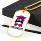 Trucker Wife Life Dog Tag Stainless Steel or 18k Gold 24" Chain-Express Your Love Gifts