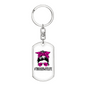 Trucker Wife Life Swivel Keychain Dog Tag Stainless Steel or 18k Gold-Express Your Love Gifts