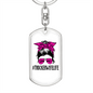 Trucker Wife Life Swivel Keychain Dog Tag Stainless Steel or 18k Gold-Express Your Love Gifts