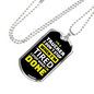 Truckers Don'T Stop Dog Tag Stainless Steel or 18k Gold 24" Chain-Express Your Love Gifts