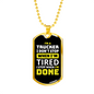 Truckers Don'T Stop Dog Tag Stainless Steel or 18k Gold 24" Chain-Express Your Love Gifts